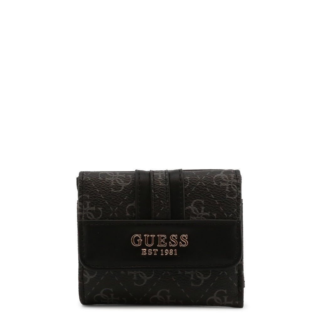 Guess G Logo Leather Card Case in White | UK